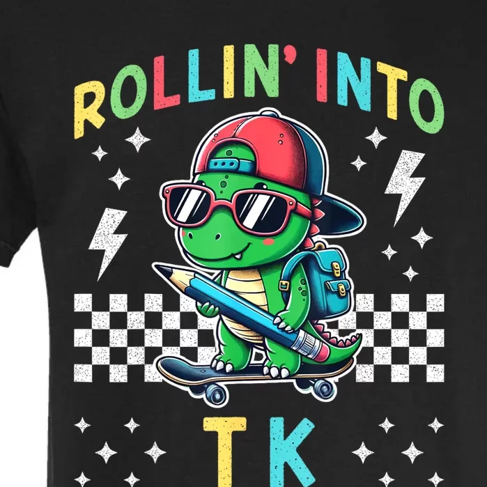 Rollin Into Tk Dinosaur First Day Of Tk I’M Ready For Tk Garment-Dyed Heavyweight T-Shirt