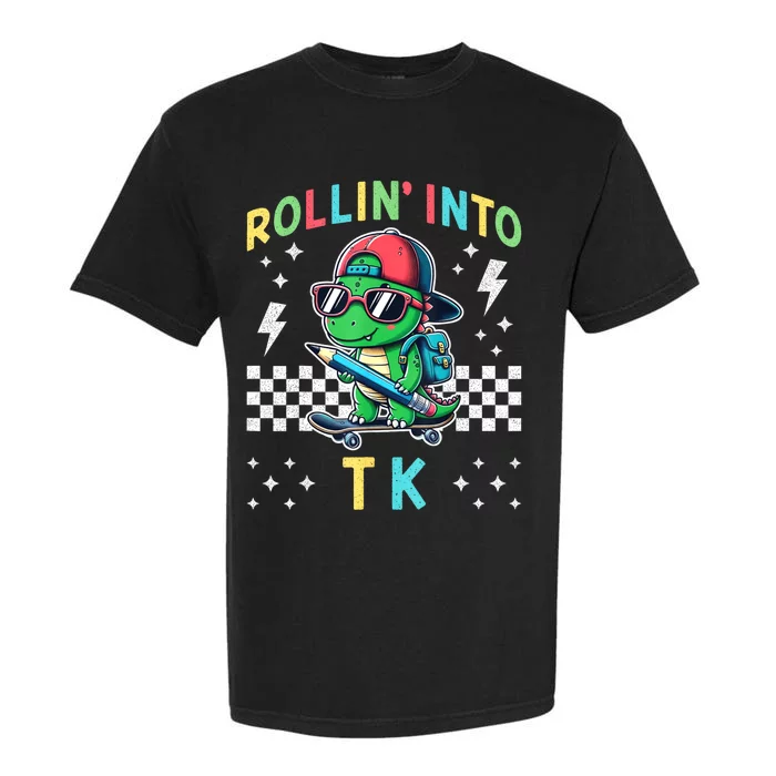 Rollin Into Tk Dinosaur First Day Of Tk I’M Ready For Tk Garment-Dyed Heavyweight T-Shirt