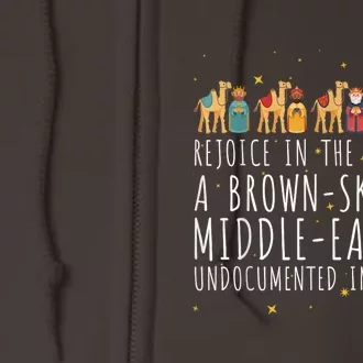 Rejoice In The Birth Of A Brown Skinned Middle Eastern Full Zip Hoodie