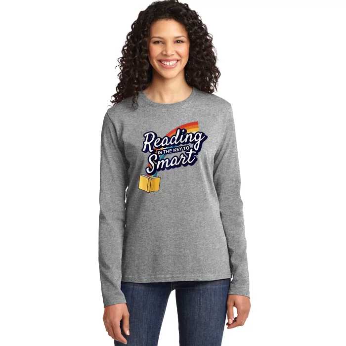 Reading Is The Key To Smart Raglan Ladies Long Sleeve Shirt