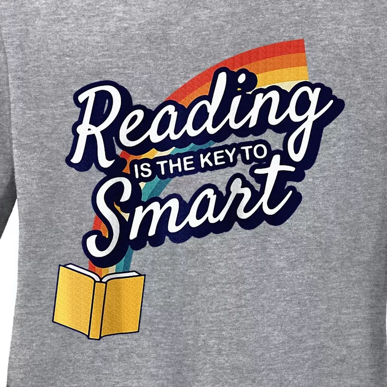 Reading Is The Key To Smart Raglan Ladies Long Sleeve Shirt