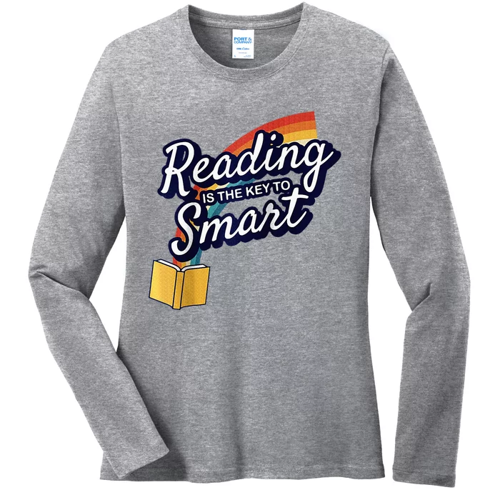 Reading Is The Key To Smart Raglan Ladies Long Sleeve Shirt