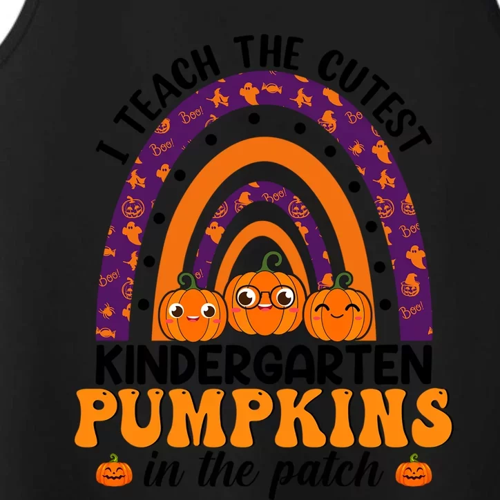 Rainbow I Teach The Cutest Pumpkins Kindergarten Teacher Gift Performance Tank