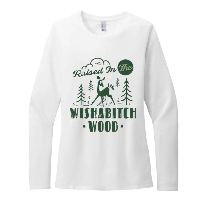 Raised In The Wishabitch Woods Funny Camping Womens CVC Long Sleeve Shirt