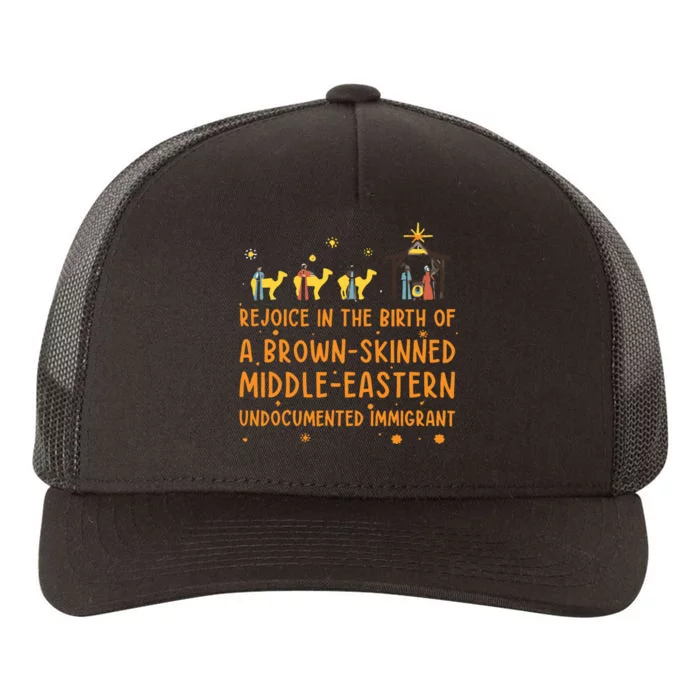 Rejoice In The Birth Of A Brown Skinned Middle Eastern Yupoong Adult 5-Panel Trucker Hat