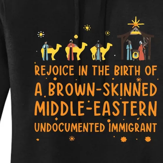 Rejoice In The Birth Of A Brown Skinned Middle Eastern Women's Pullover Hoodie