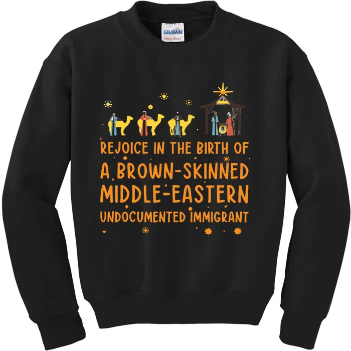 Rejoice In The Birth Of A Brown Skinned Middle Eastern Kids Sweatshirt