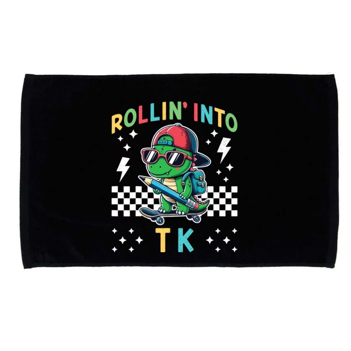 Rollin Into Tk Dinosaur First Day Of Tk I’M Ready For Tk Microfiber Hand Towel