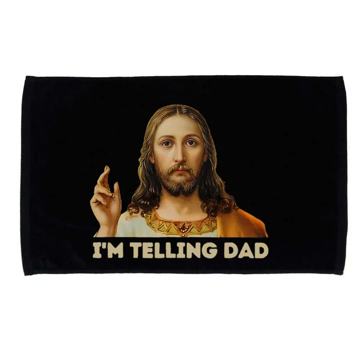 Retro IM Telling Dad Funny Religious Christian Jesus Microfiber Hand Towel