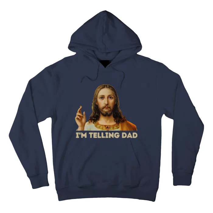 Retro IM Telling Dad Funny Religious Christian Jesus Hoodie