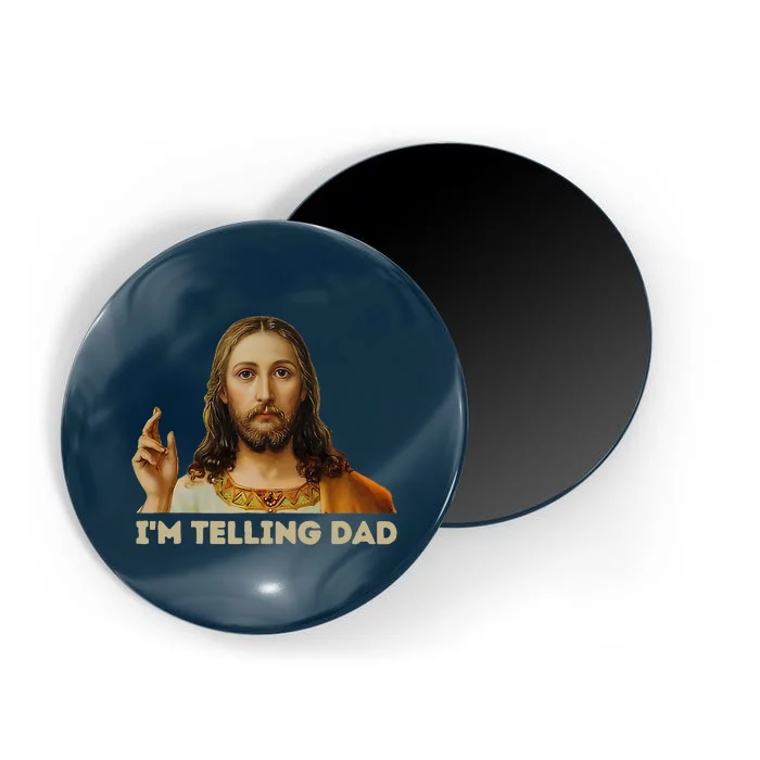 Retro IM Telling Dad Funny Religious Christian Jesus Magnet