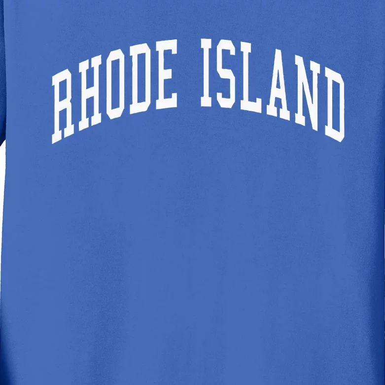 Rhode Island Throwback Design Classic Kids Long Sleeve Shirt