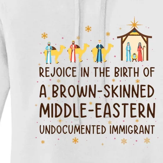 Rejoice In The Birth Of A Brownskinned Middle Eastern Women's Pullover Hoodie