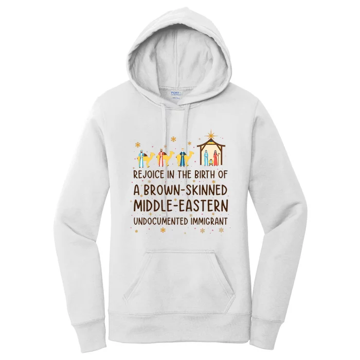 Rejoice In The Birth Of A Brownskinned Middle Eastern Women's Pullover Hoodie