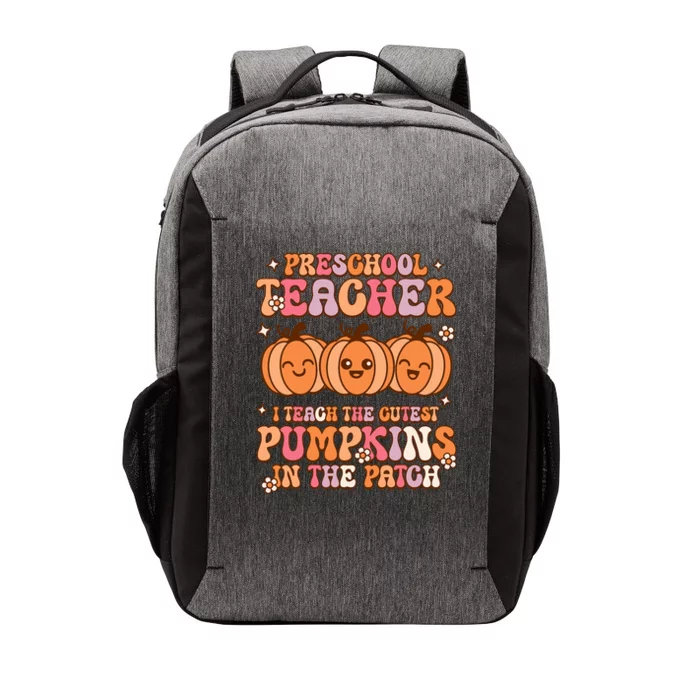 Retro I Teach Cutest Pumpkins In The Patch Preschool Teacher Vector Backpack