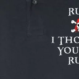 Run I Thought You Said Rum Funny Pirate Running Gift Softstyle Adult Sport Polo