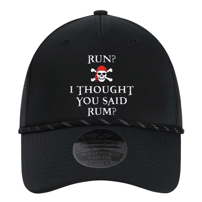 Run I Thought You Said Rum Funny Pirate Running Gift Performance The Dyno Cap