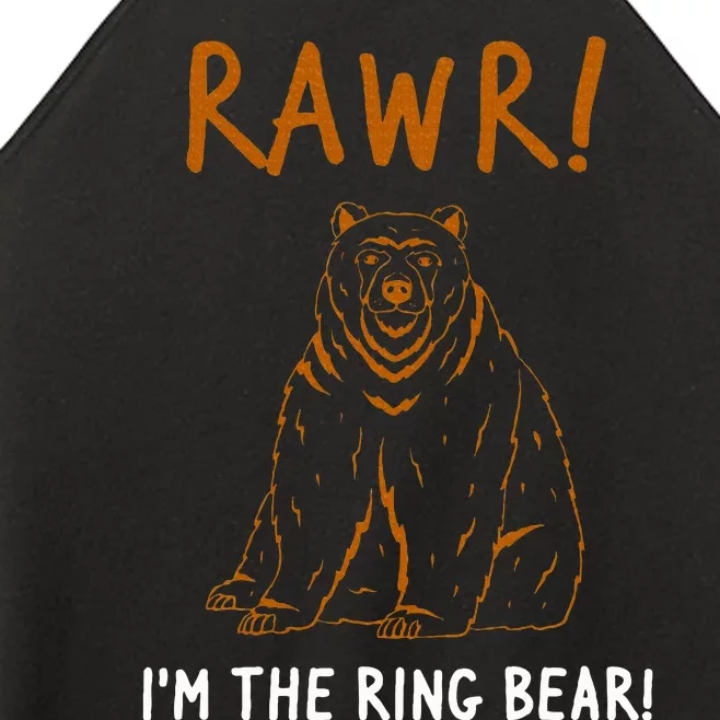 Rawr! Im The Ring Bear Boy Ring Bearer Wedding Event Women’s Perfect Tri Rocker Tank