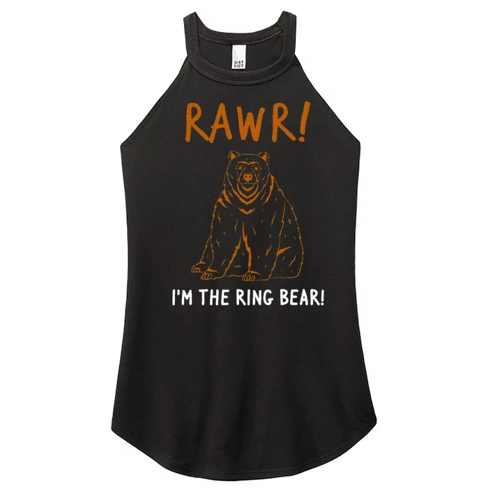 Rawr! Im The Ring Bear Boy Ring Bearer Wedding Event Women’s Perfect Tri Rocker Tank