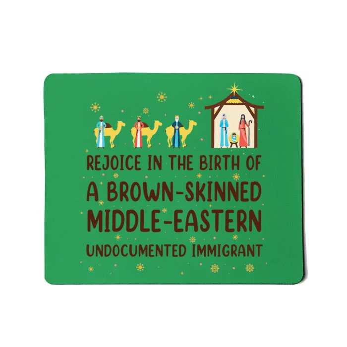 Rejoice In The Birth Of A Brown Skinned Christmas Mousepad