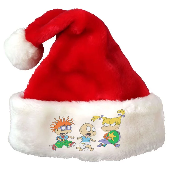 Rugrats Iconic Trio Angelica Tommy Chuckie Big Chest Logo Premium Christmas Santa Hat