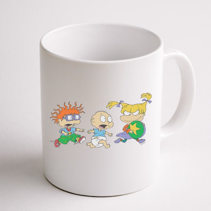 Rugrats Iconic Trio Angelica Tommy Chuckie Big Chest Logo Front & Back Coffee Mug