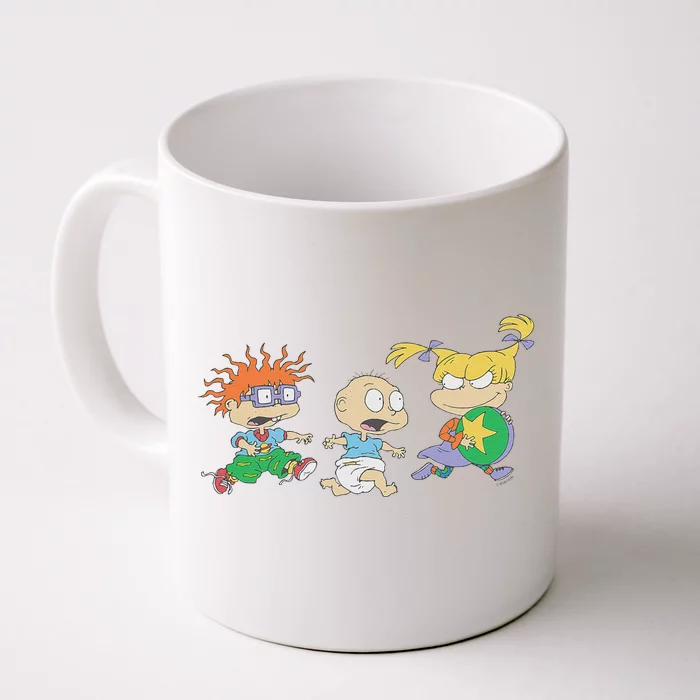 Rugrats Iconic Trio Angelica Tommy Chuckie Big Chest Logo Front & Back Coffee Mug