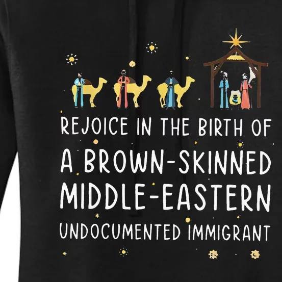 Rejoice In The Birth Of A Brown Skinned Middle Eastern Women's Pullover Hoodie