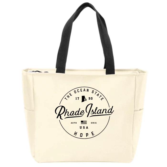 Rhode Island Us State Travel Vacation Ri Usa Zip Tote Bag