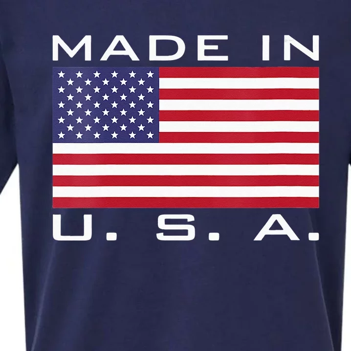 RAISED IN USA FLAG AMERICAN MADE BRED AMERICA Sueded Cloud Jersey T-Shirt