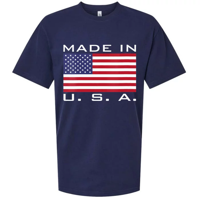 RAISED IN USA FLAG AMERICAN MADE BRED AMERICA Sueded Cloud Jersey T-Shirt