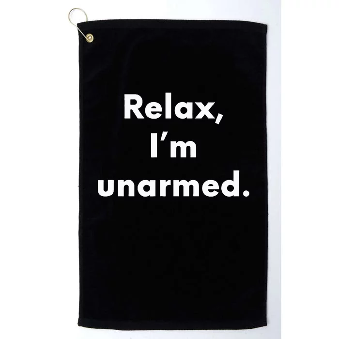 Relax I’M Unarmed Funny Amputee Platinum Collection Golf Towel