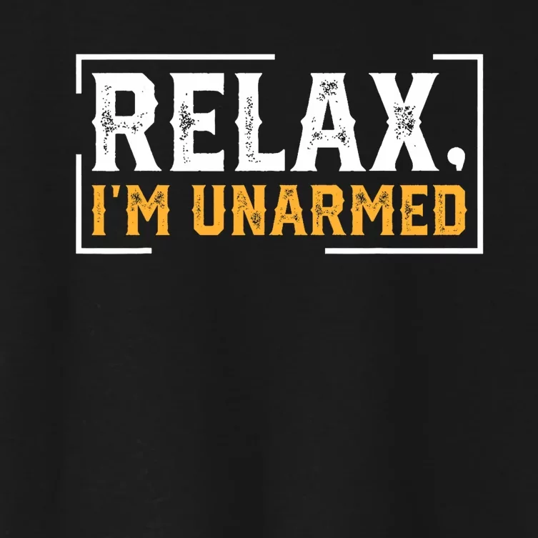 Relax I’M Unarmed Funny Hand Amputee Women's Crop Top Tee