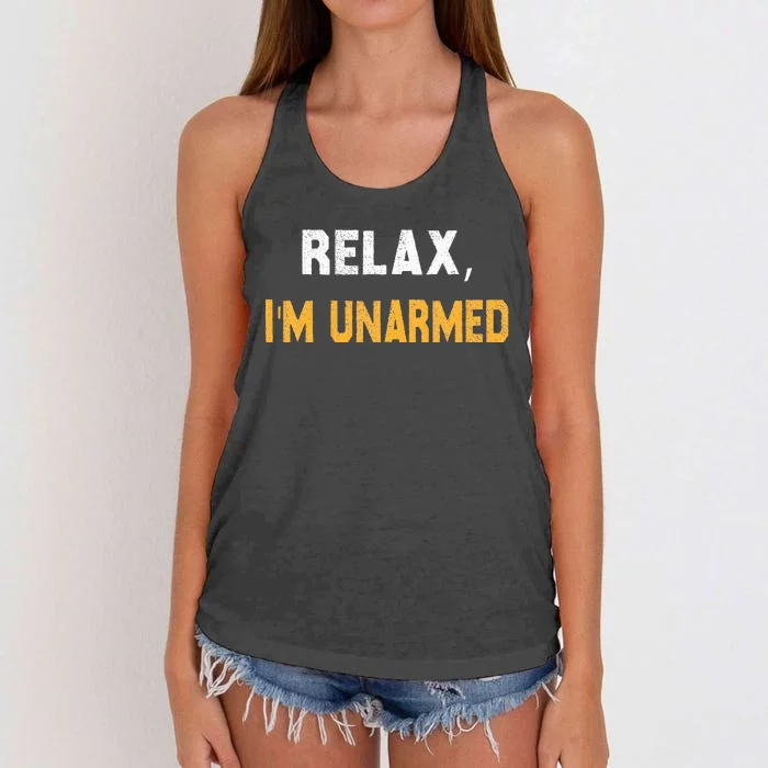 Relax IM Unarmed Women's Knotted Racerback Tank