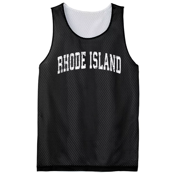 Rhode Island Vintage Varsity Sports Text Mesh Reversible Basketball Jersey Tank