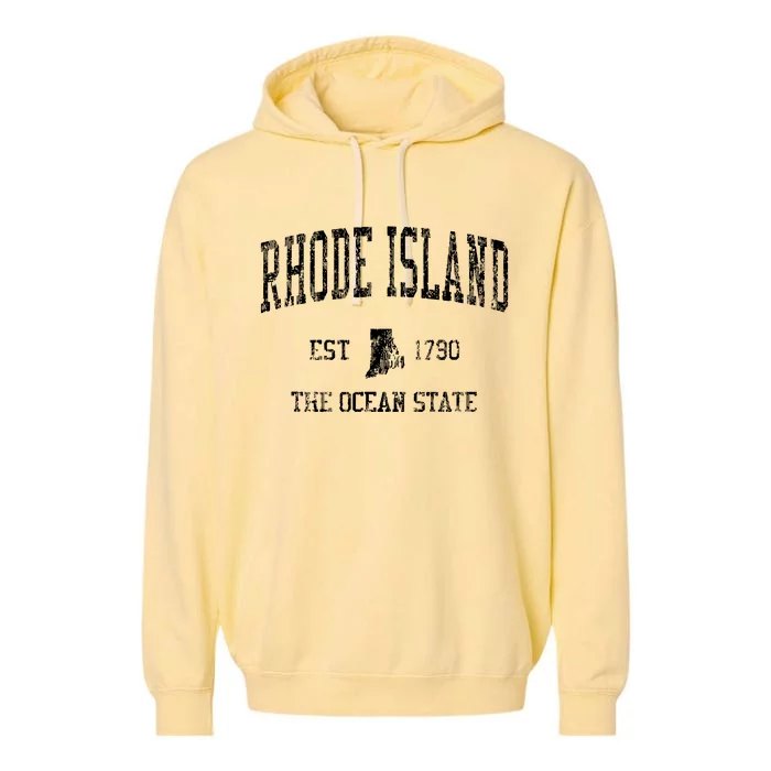 Rhode Island Vintage Sports Ri Design Rhode Islander Garment-Dyed Fleece Hoodie