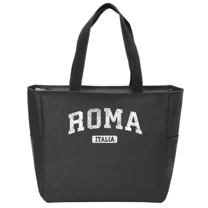 Rome Italy Vintage Sports Design Zip Tote Bag