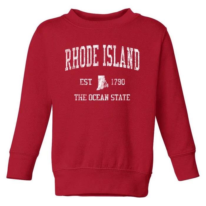 Rhode Island Vintage Established Sports Design Toddler Sweatshirt