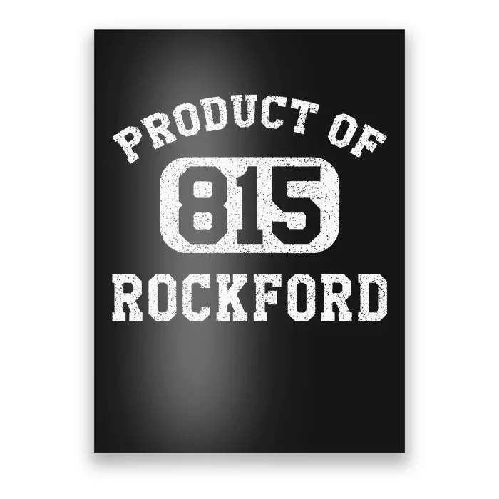 Rockford Illinois Vintage Retro Area Code Poster