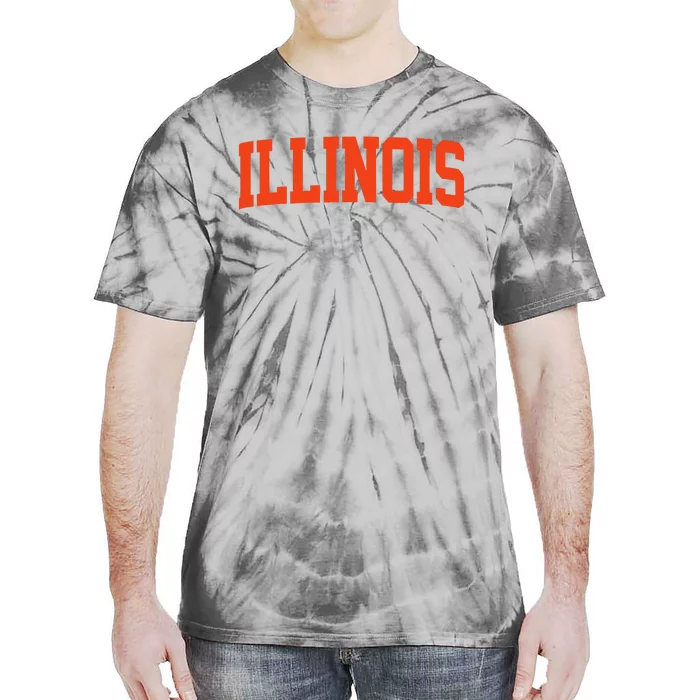 Retro Illinois Vintage Illinois Orange Blue Throwback Il Tie-Dye T-Shirt