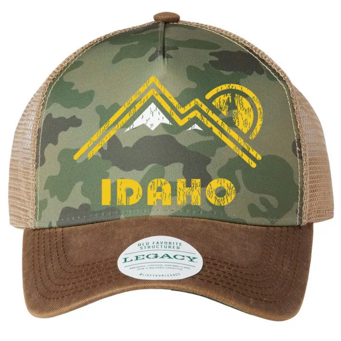 Retro Idaho Vintage Mountains Legacy Tie Dye Trucker Hat