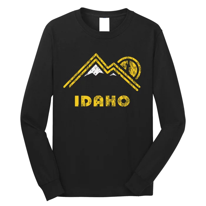 Retro Idaho Vintage Mountains Long Sleeve Shirt