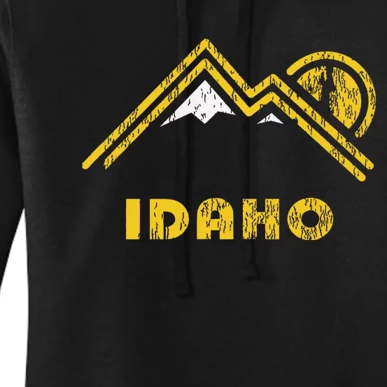 Retro Idaho Vintage Mountains Women's Pullover Hoodie