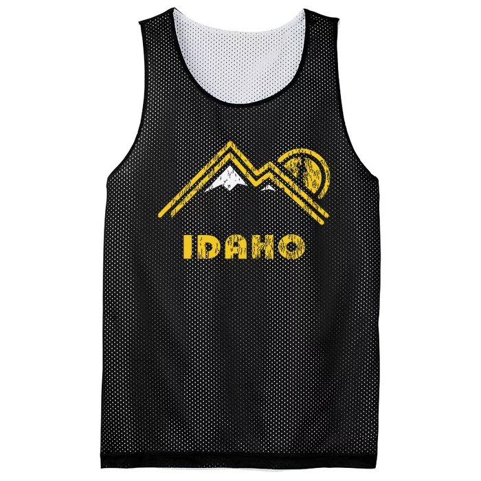 Retro Idaho Vintage Mountains Mesh Reversible Basketball Jersey Tank