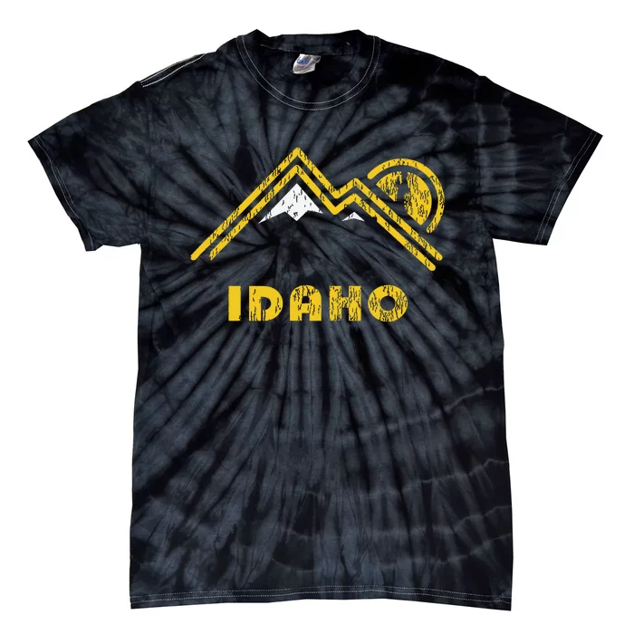 Retro Idaho Vintage Mountains Tie-Dye T-Shirt