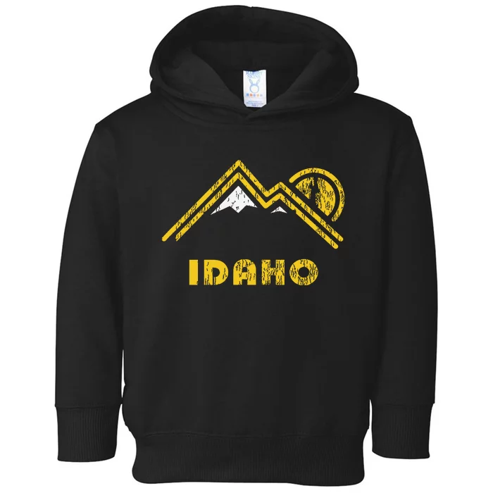 Retro Idaho Vintage Mountains Toddler Hoodie