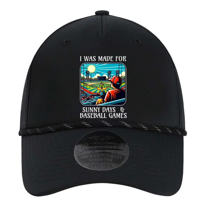 Retro I Was Made Sunny Days And Baseball Games Summer Funny Gift Performance The Dyno Cap