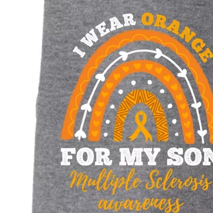 Rainbow I Wear Orange For My Son Multiple Sclerosis Great Gift Doggie 3-End Fleece Hoodie