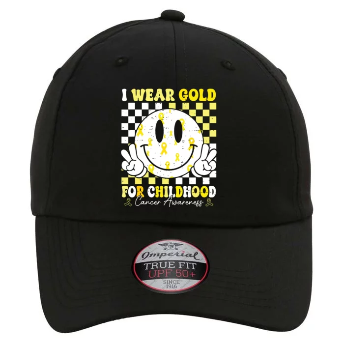 Retro I Wear Gold For Childhood Cancer Awareness Gold Ribbon The Original Performance Cap