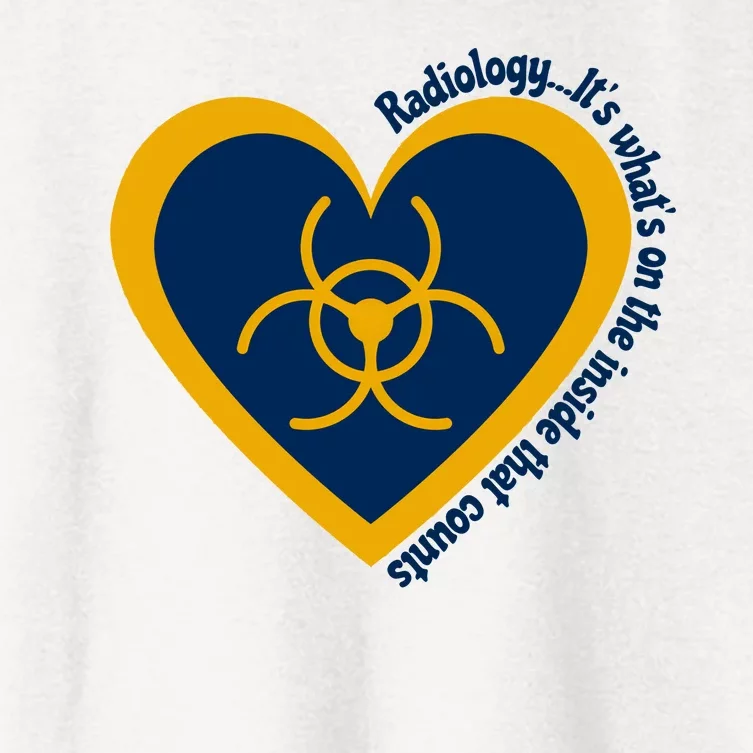 Radiology Its Whats On Inside That Counts Heart Biohazard Women's Crop Top Tee